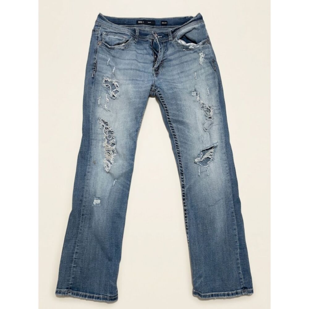BKE Aiden Jeans Mens 32x32 Medium Wash Straight Leg Distressed